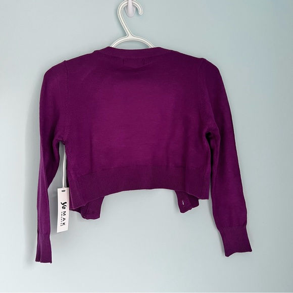 YeMak Fuchsia Cropped Cardigan (L) - Picture 2 of 6